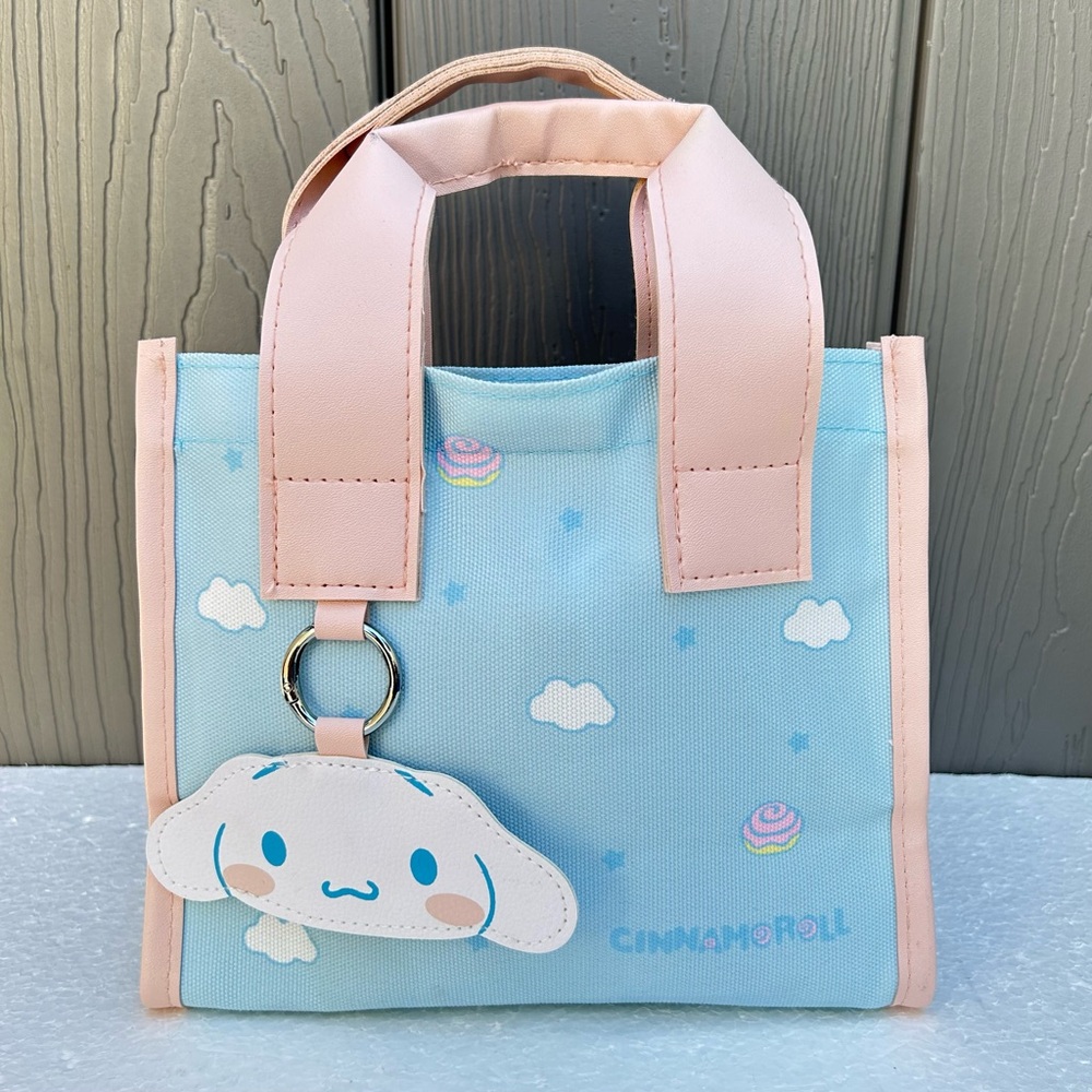 MINISO Sanrio Cinnamoroll Bento Bag Tote Bag Purse Puppy Charm Keychain Kawaii